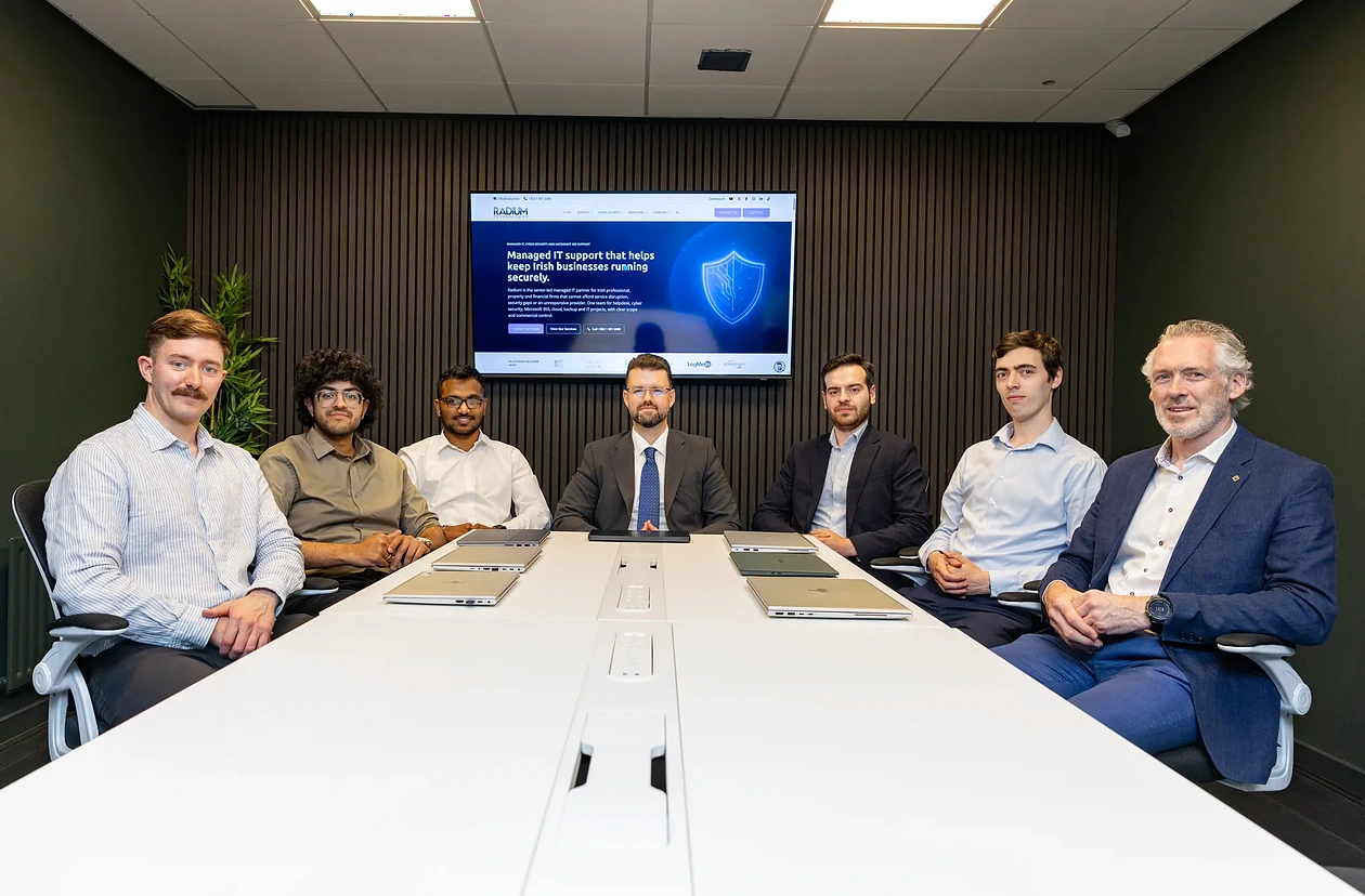The Radium Technologies team in the Sandyford boardroom